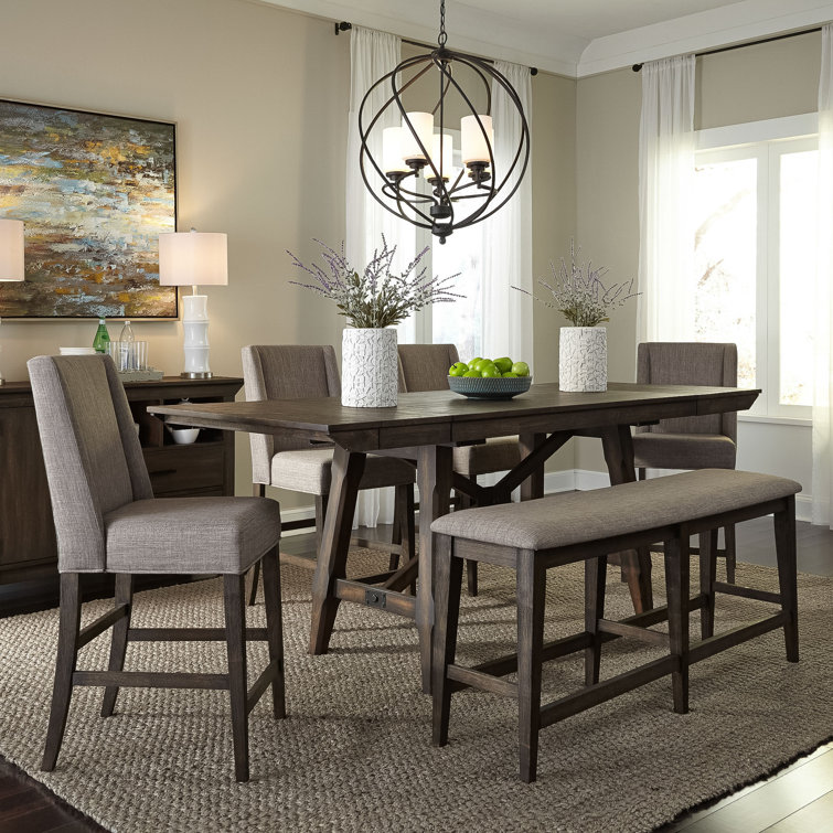 Laurel Foundry Modern Farmhouse Reber Opt 6 Piece Gathering Table Set Reviews Wayfair
